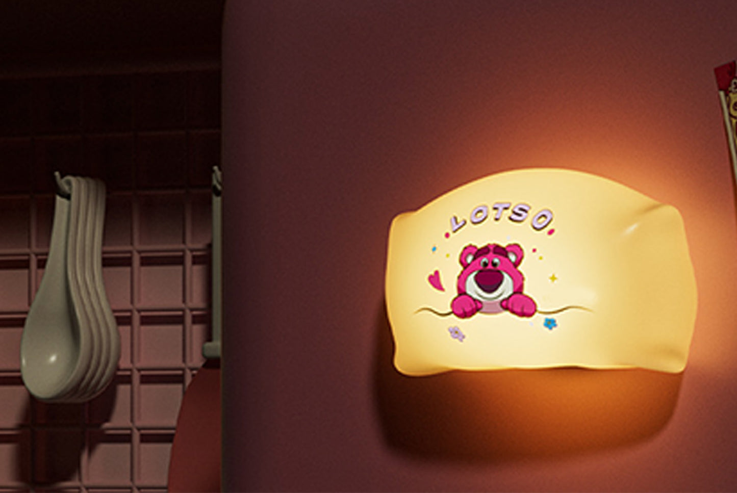 Strawberry Bear/Stitch Pillow Magnetic Night Light