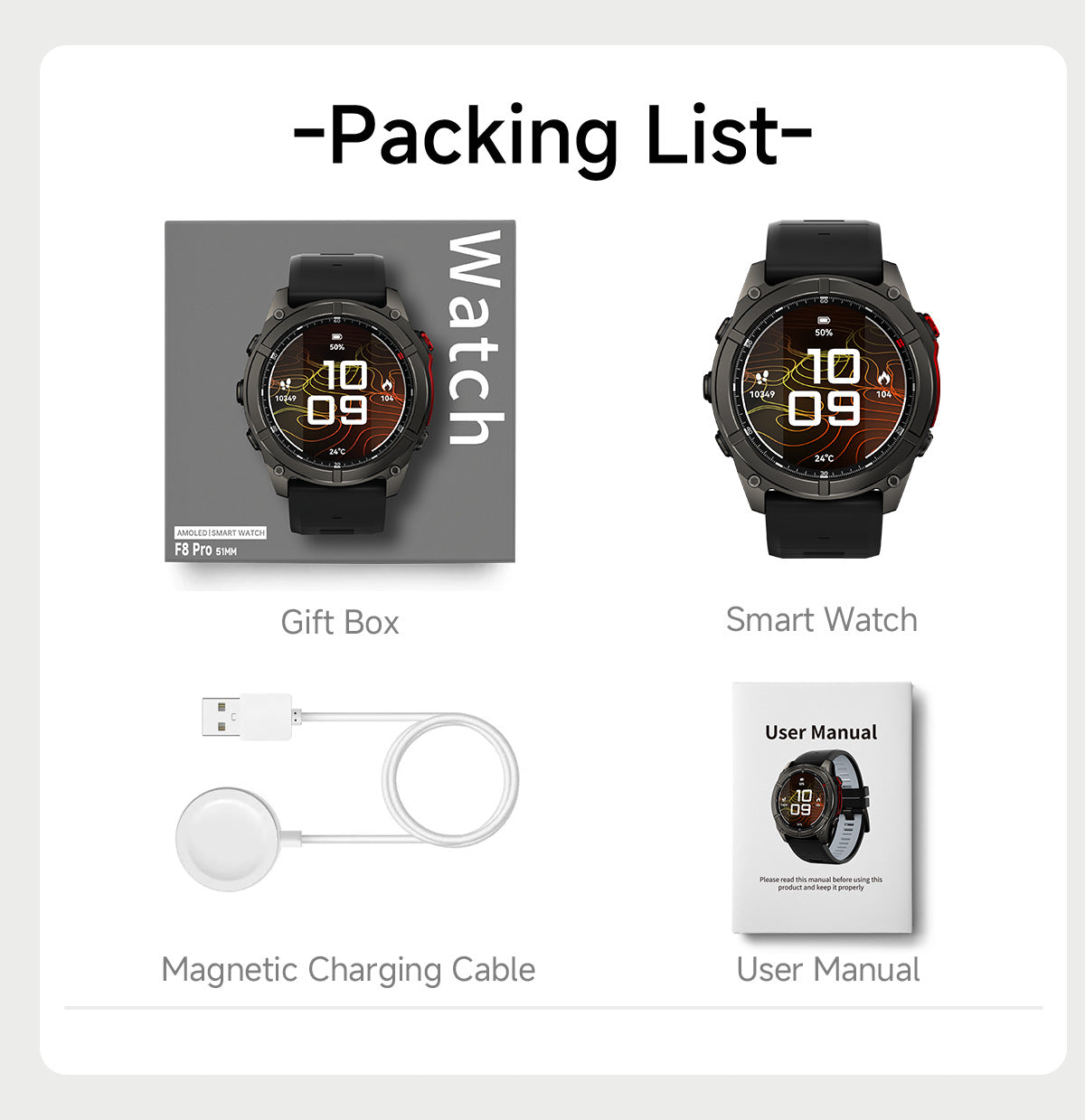 # F8 Pro Outdoor Multifunctional Smartwatch