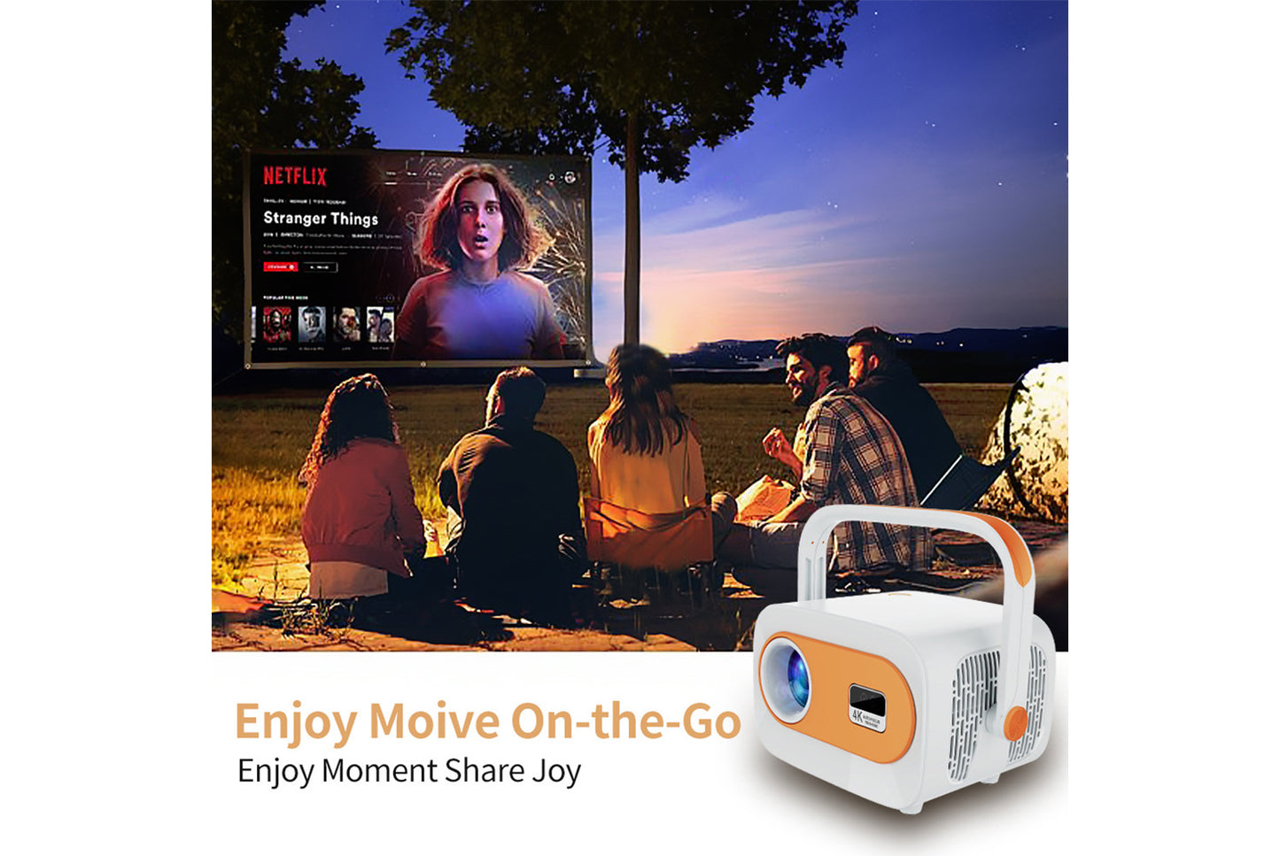 **JY325 Android 4K Projector Portable Smart Home Theater**(UK plug)