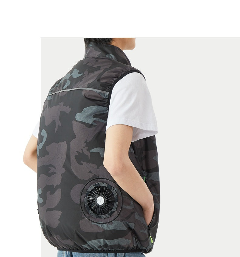 # Outdoor Cooling Vest with Air Conditioner Fan