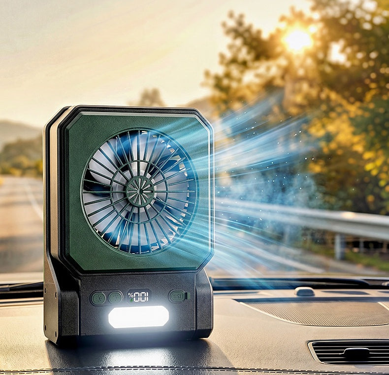 # Solar-Powered Camping Light Portable Fan