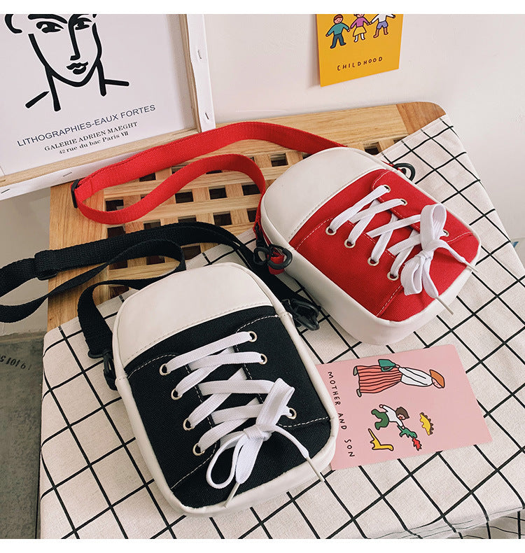 Patchwork Canvas Crossbody Bag for Women