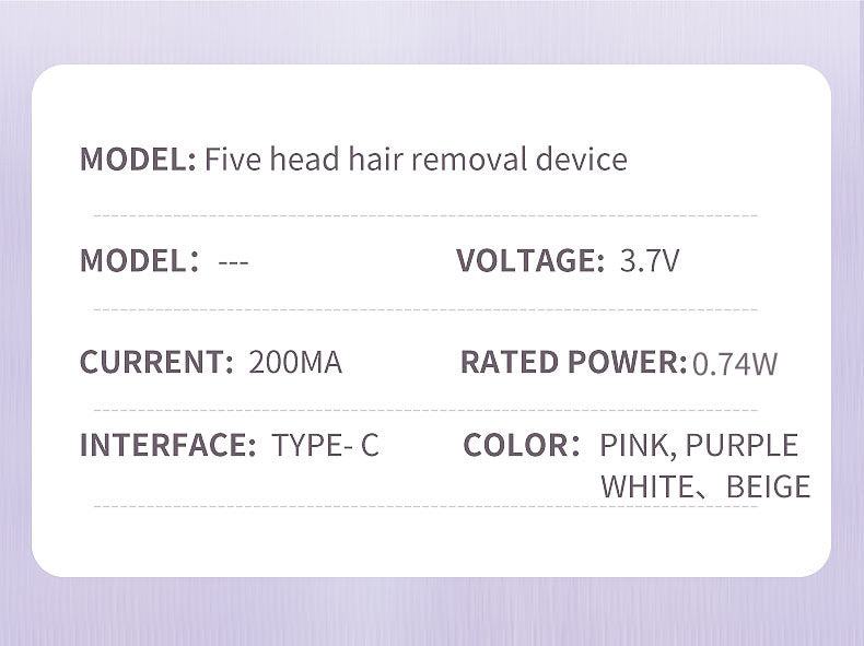 # Digital Display 5-in-1 Electric Hair Shaver for Women