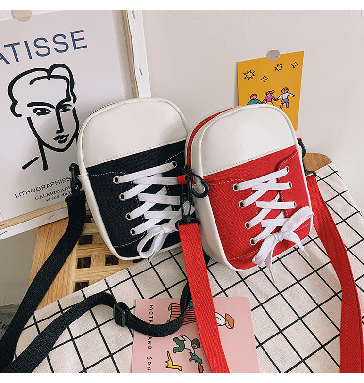 Patchwork Canvas Crossbody Bag for Women