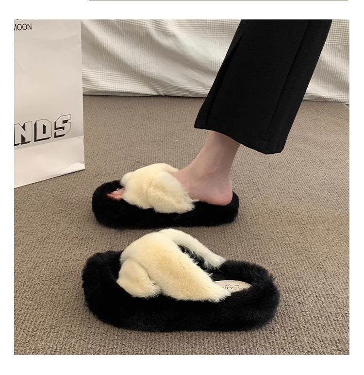 Women's Thick-Soled Furry Slippers