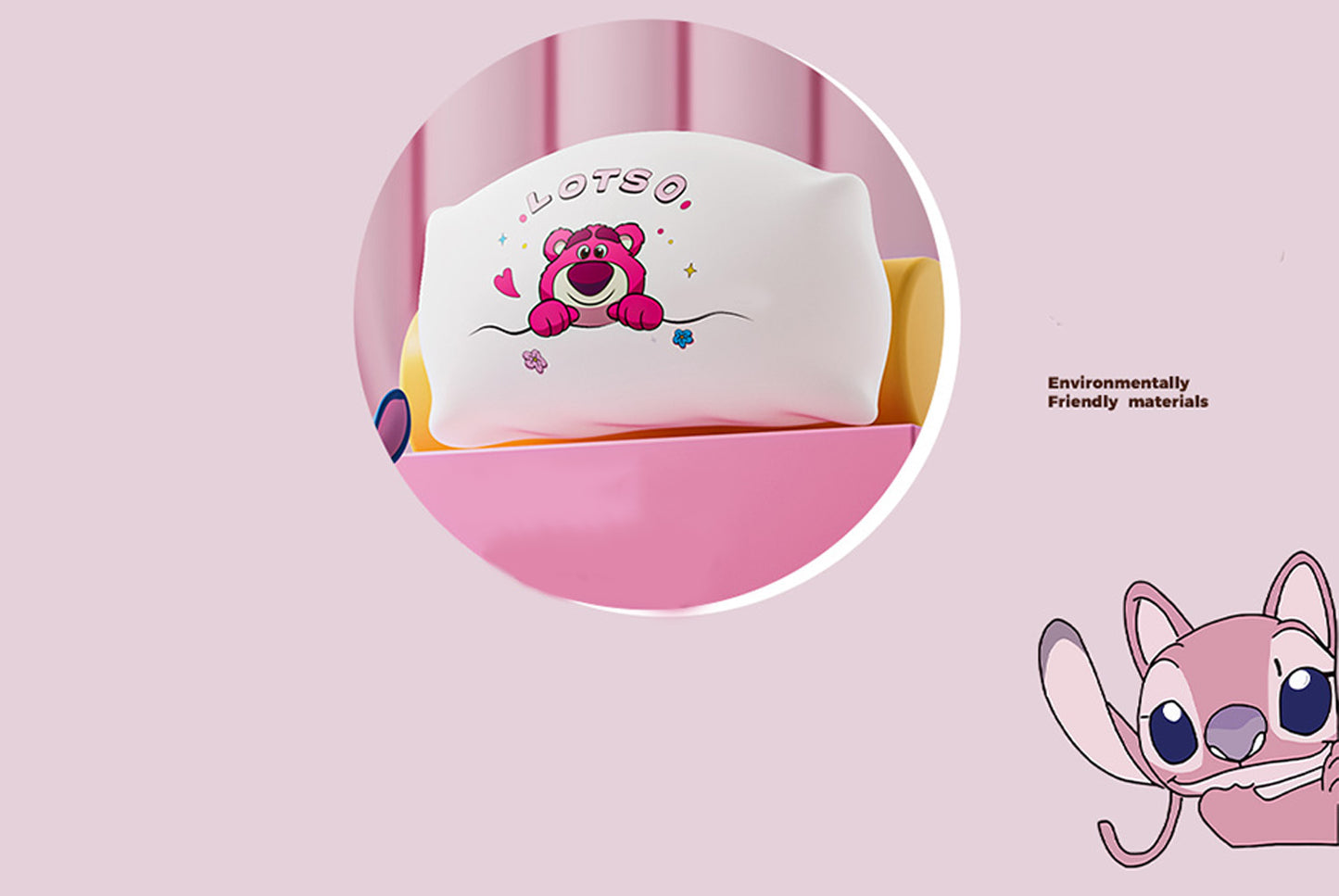 Strawberry Bear/Stitch Pillow Magnetic Night Light