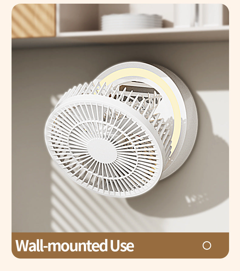 # Foldable Desktop Rechargeable Fan with Mirror