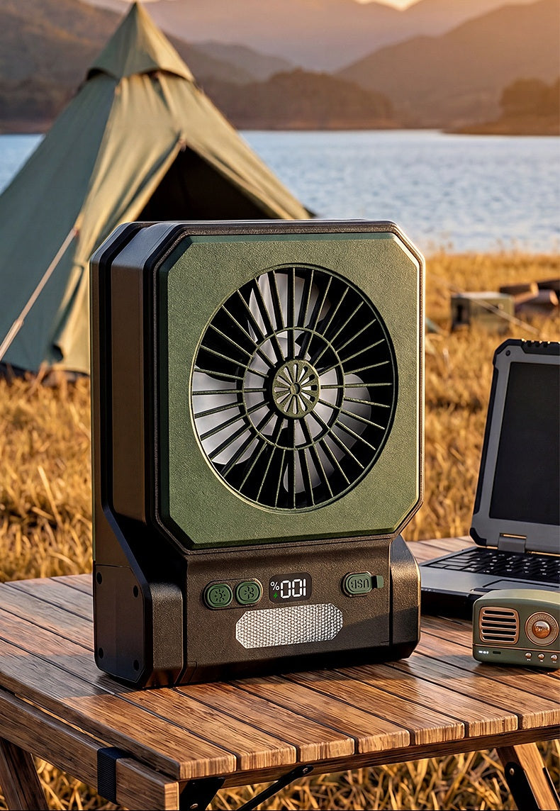 # Solar-Powered Camping Light Portable Fan