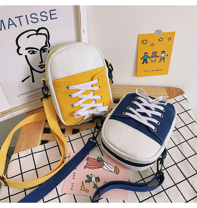 Patchwork Canvas Crossbody Bag for Women