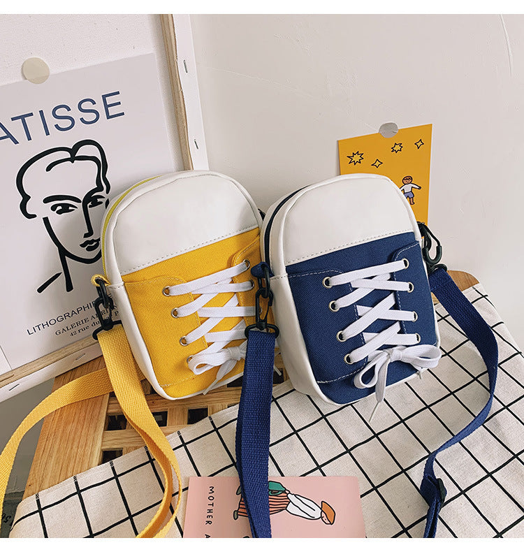 Patchwork Canvas Crossbody Bag for Women