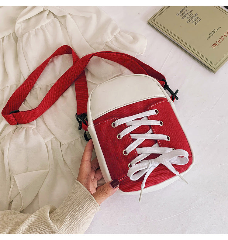 Patchwork Canvas Crossbody Bag for Women