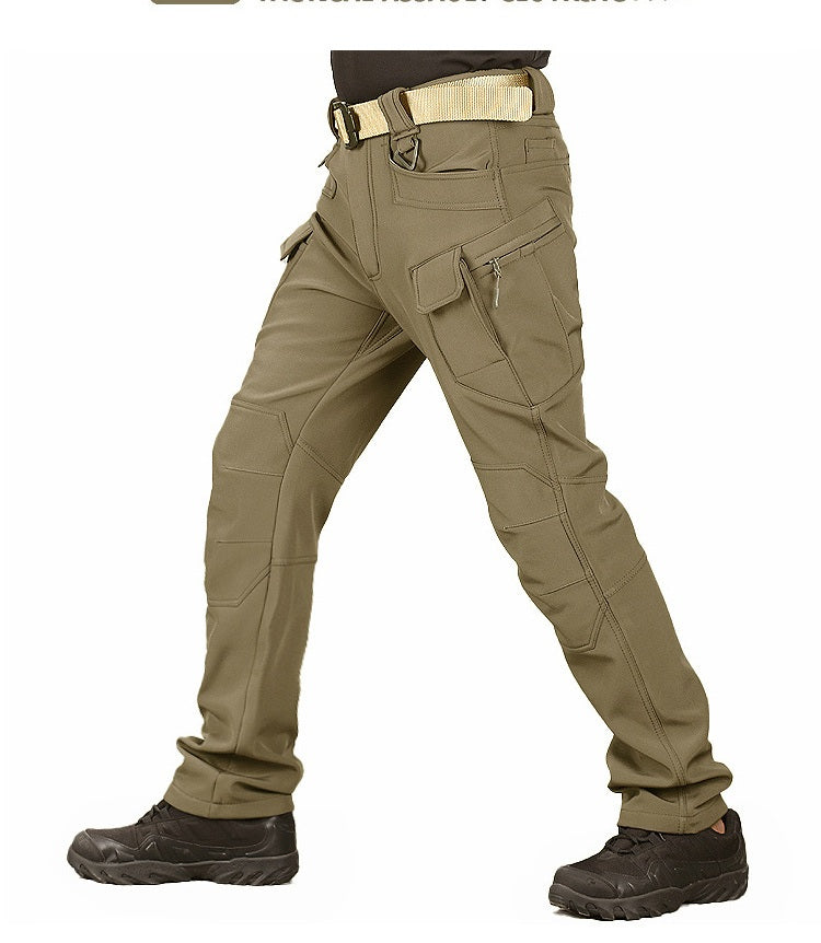 Outdoor soft shell men's jacket pants