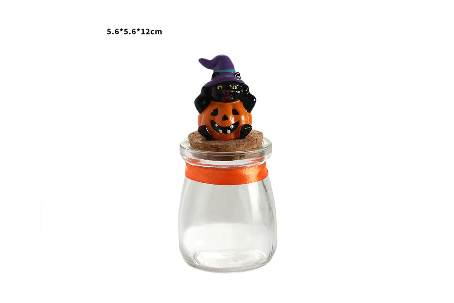 **Cute Ghost Pumpkin Resin Candy Jar Ornament**