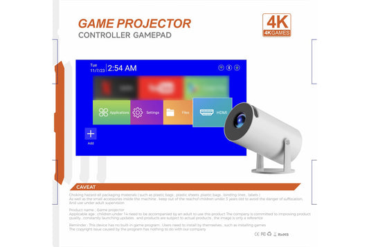 **JY530 Portable HD Projector (2+8GB Version)**(UK plug)