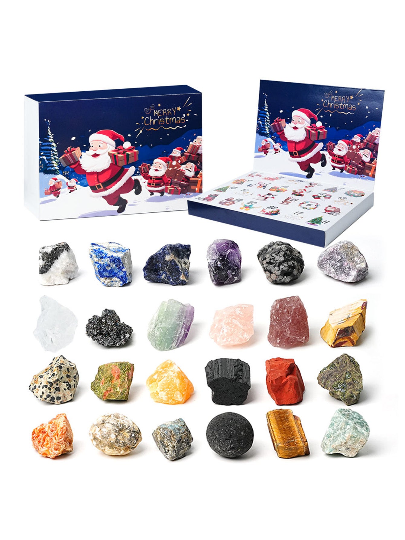 24-day countdown Christmas crystal ore blind box calendar gift box