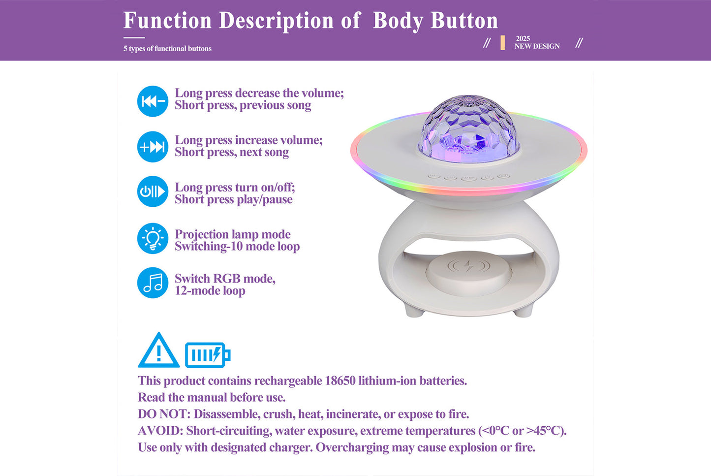 Bluetooth speaker-RGB audio atmosphere light