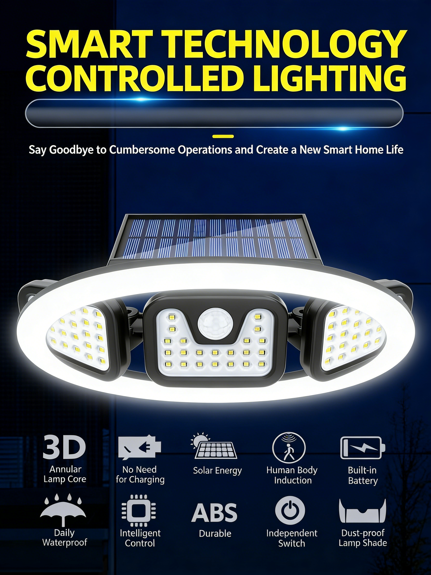 Three-Head Split Wall Light