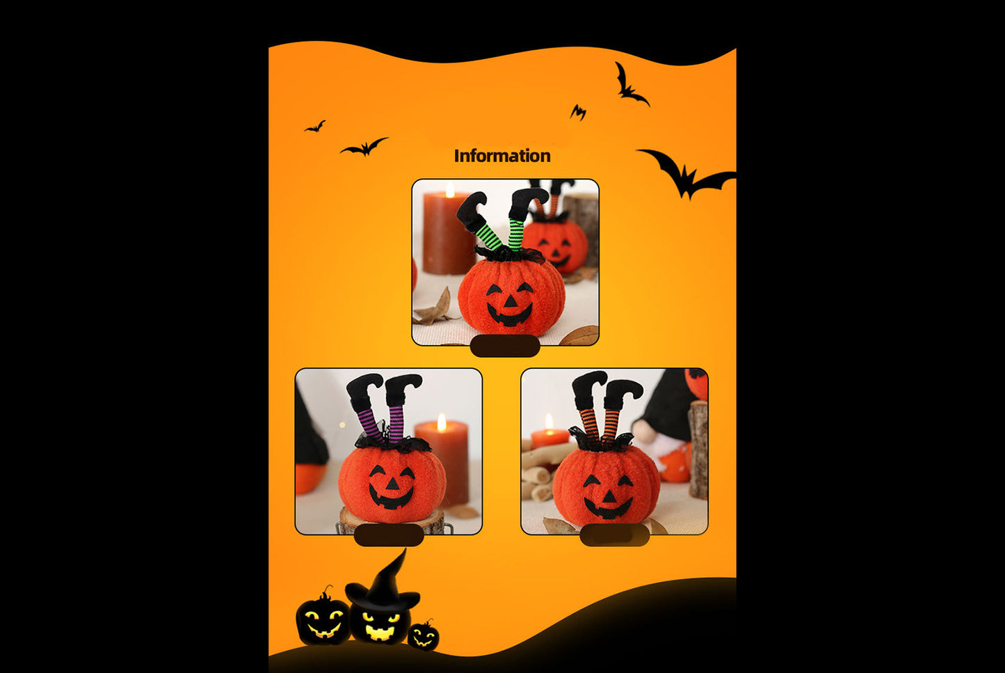 **Halloween Witch's Foot Pumpkin Doll**