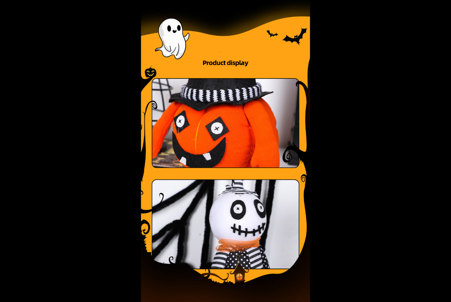 **Halloween Scary Pumpkin Ghost Doll Ornament**