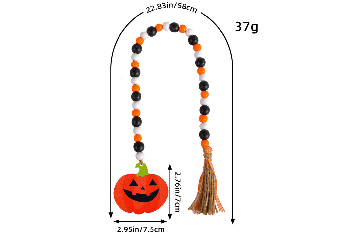 Halloween Wooden Bead Pendant