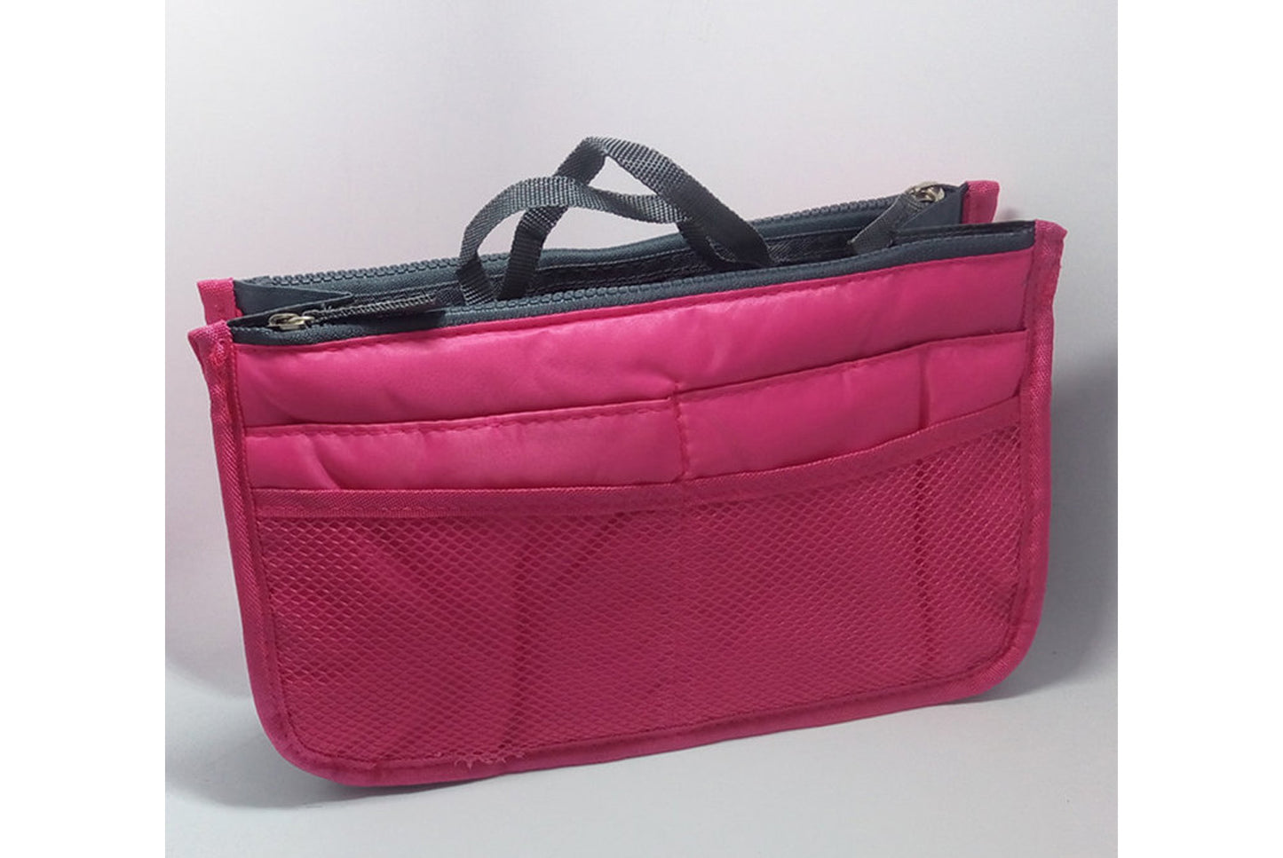 Double zipper storage bag