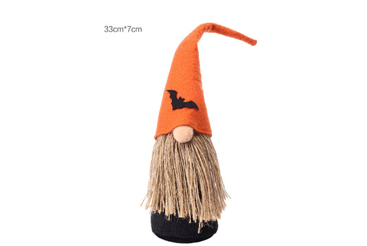 **Halloween Pumpkin Faceless Old Man Doll Ornament**