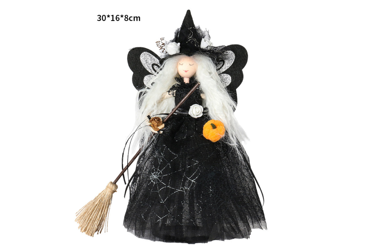 **Butterfly Witch Doll Treetop Star Ornament**