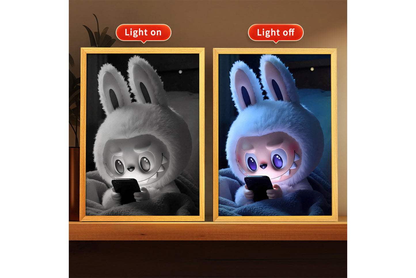 Labubu Cartoon Light Painting