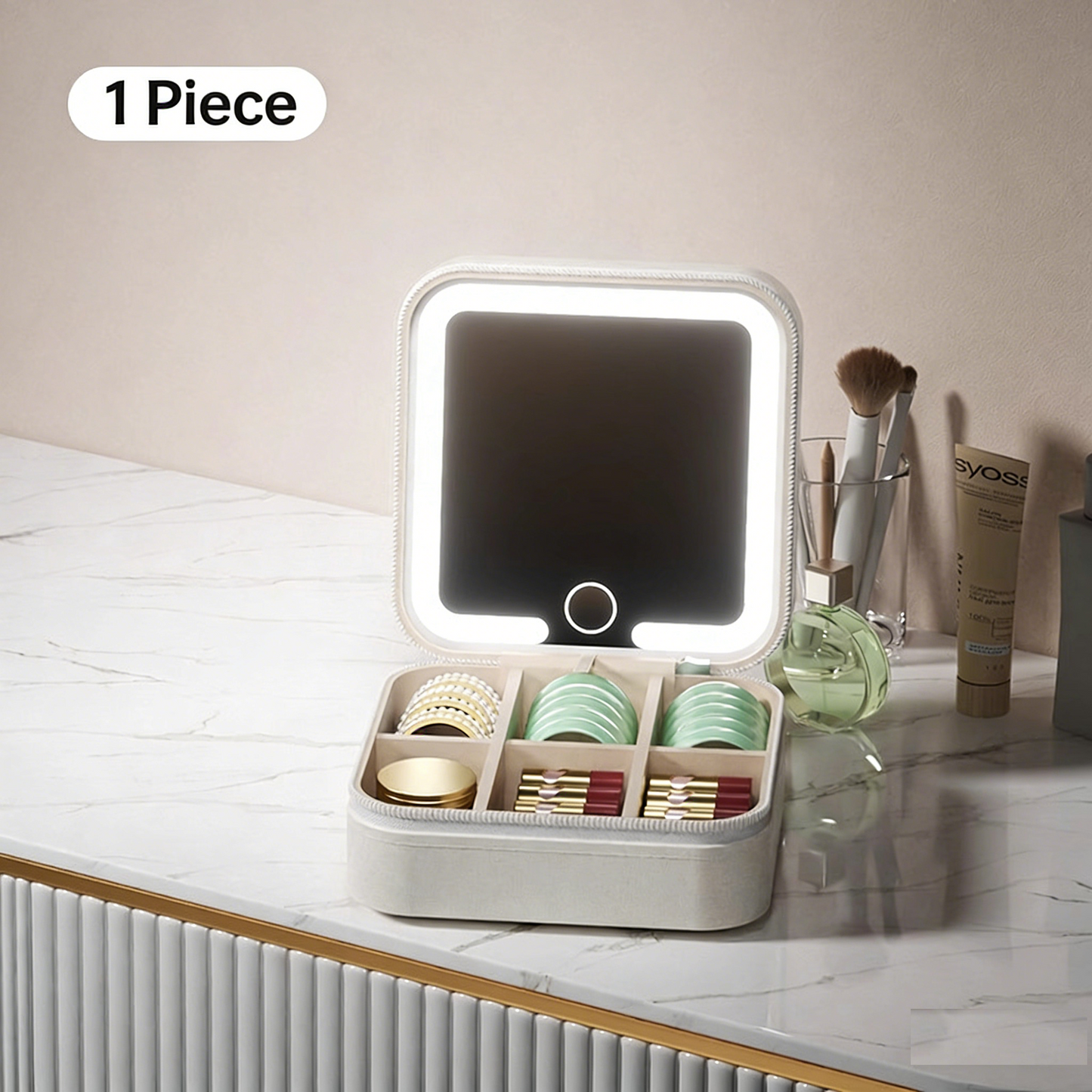 Portable Folding LED Makeup Mirror
