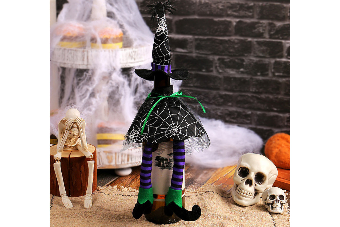 Halloween Witch Hat Wine Bottle Holder