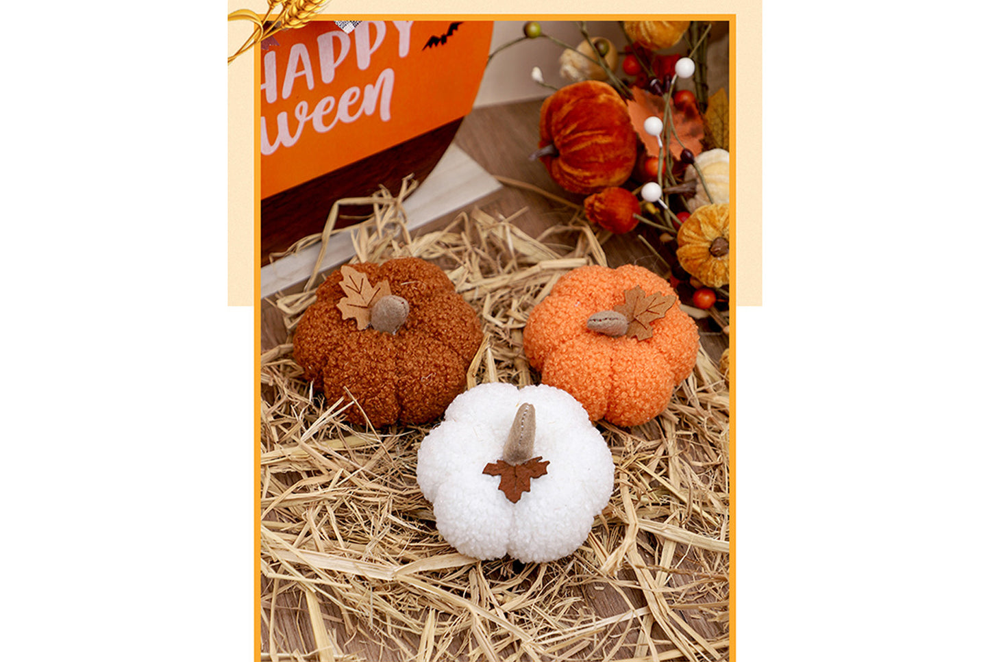Halloween Decorations, Nordic-Style Simulated Pumpkin Figurine and Gift**