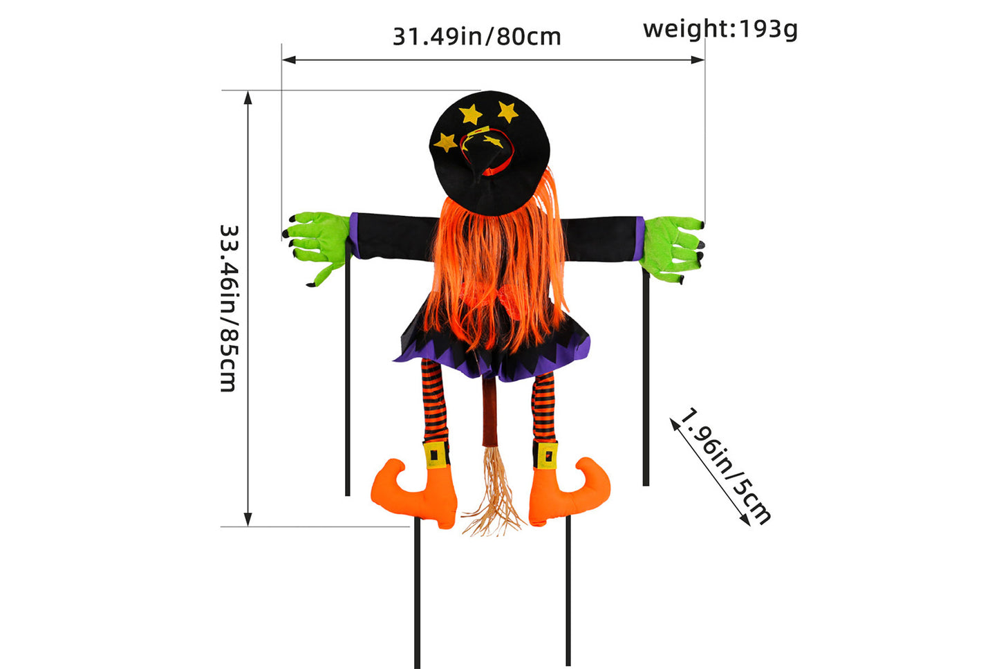 Halloween Tree-Climbing Witch Decoration