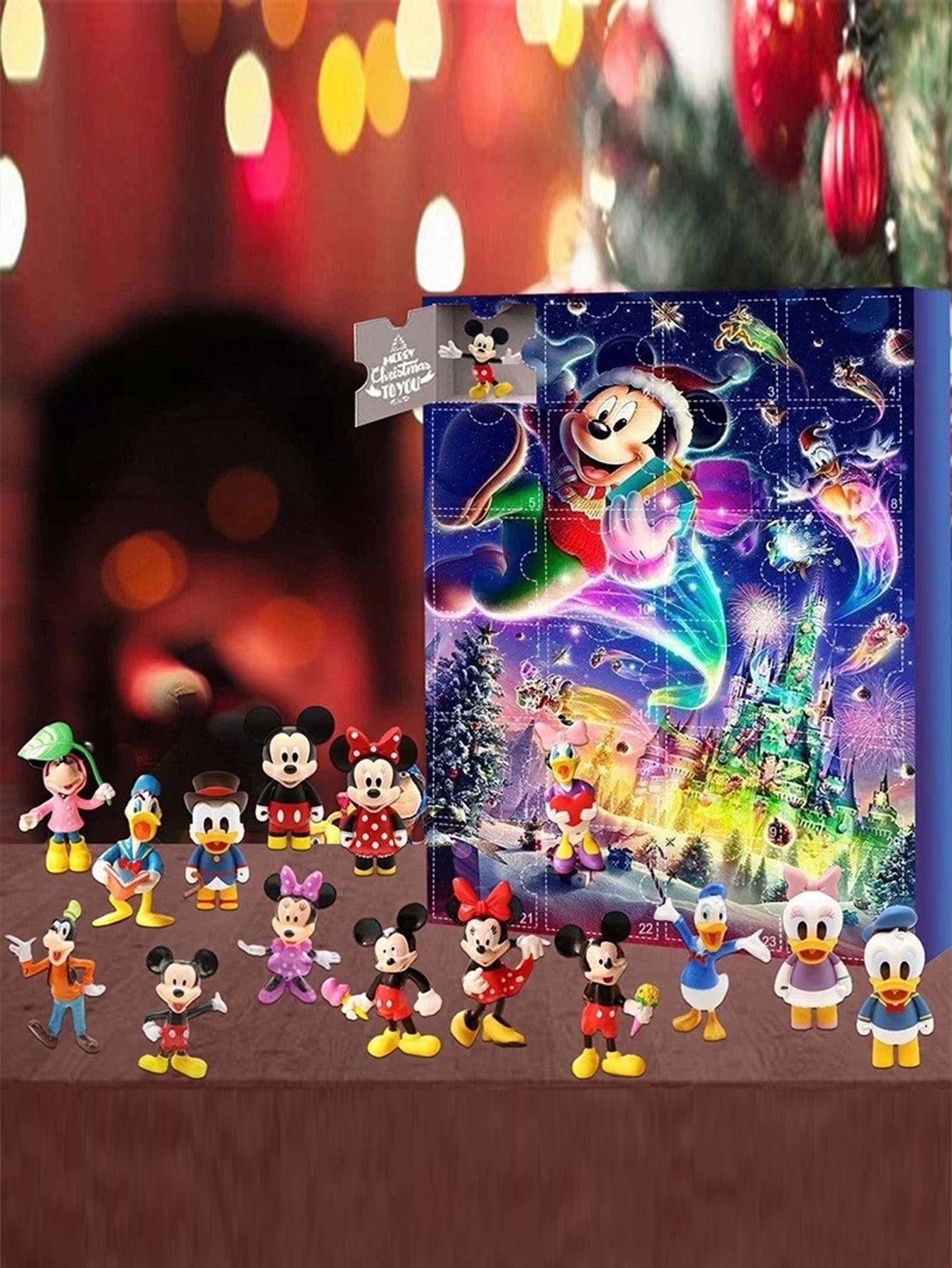 Christmas Mickey Mouse Blind Box Decorations Disney Countdown Calendar Gift