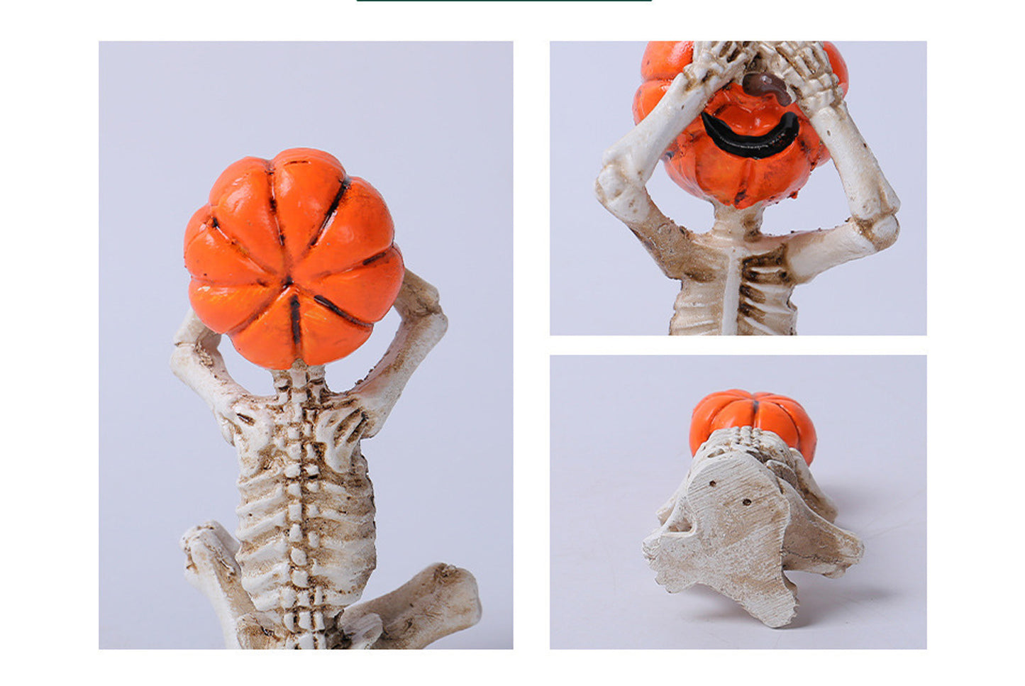 Meditation Yoga Pumpkin Skull Figurine
