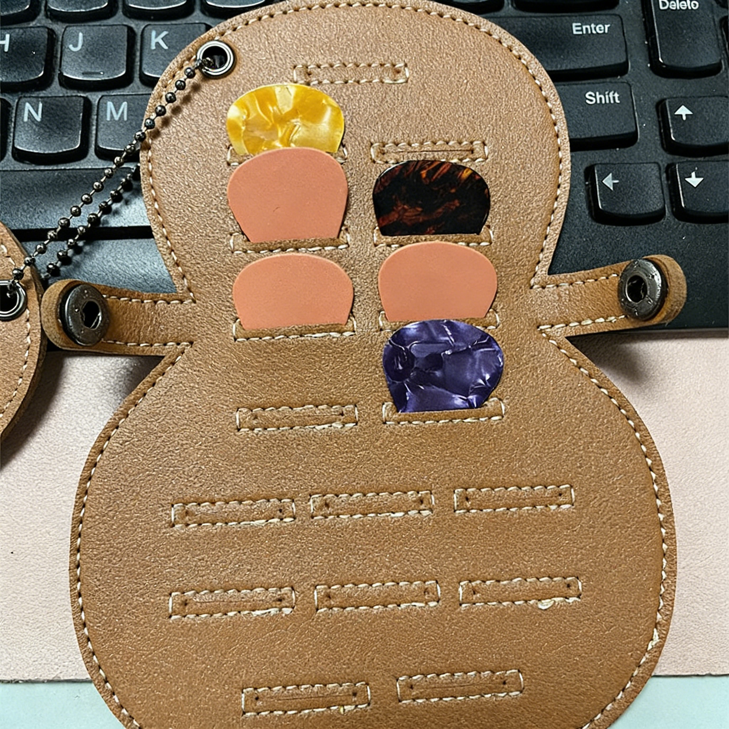 Leather Embroidered Pick Bag
