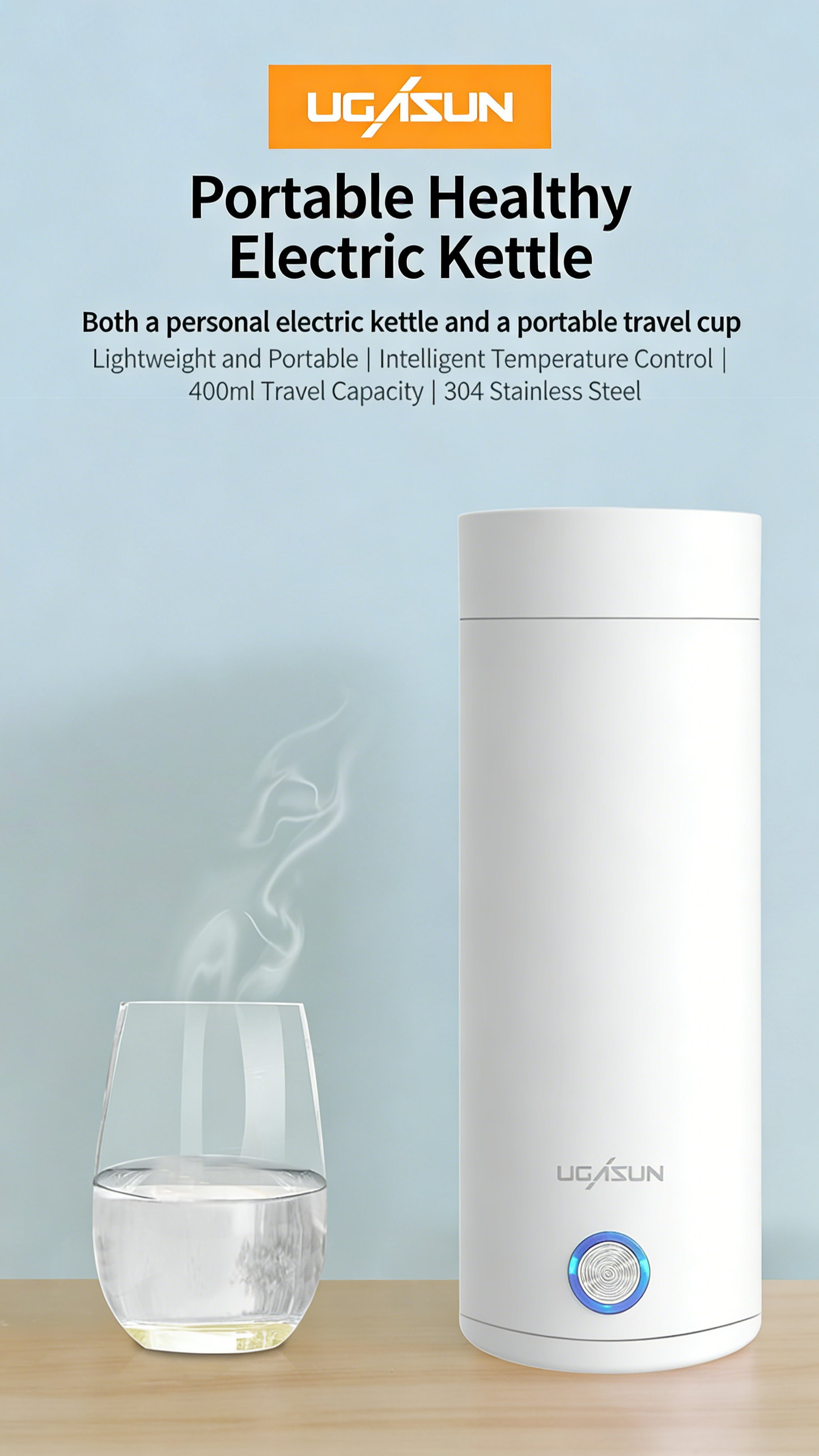 **Small Portable Electric Cup Travel Insulated Kettle**