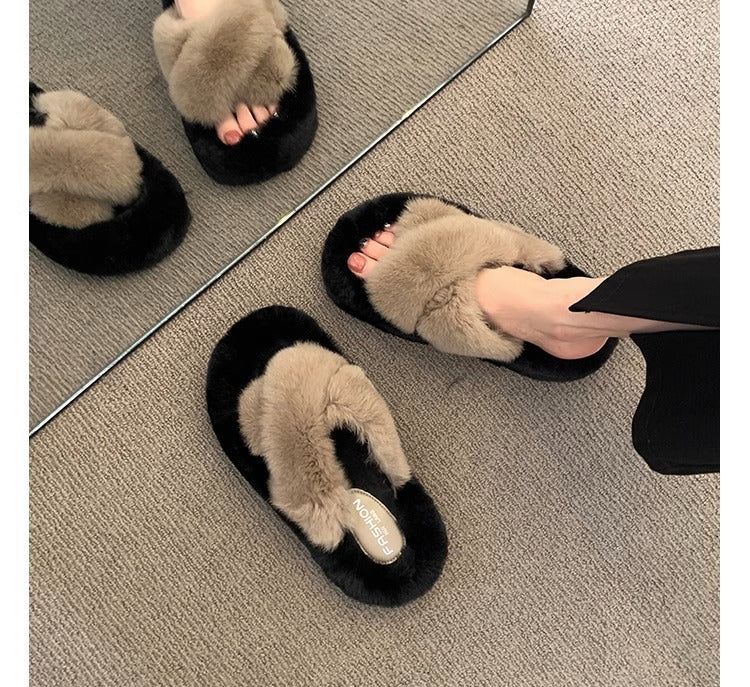 Women's Thick-Soled Furry Slippers