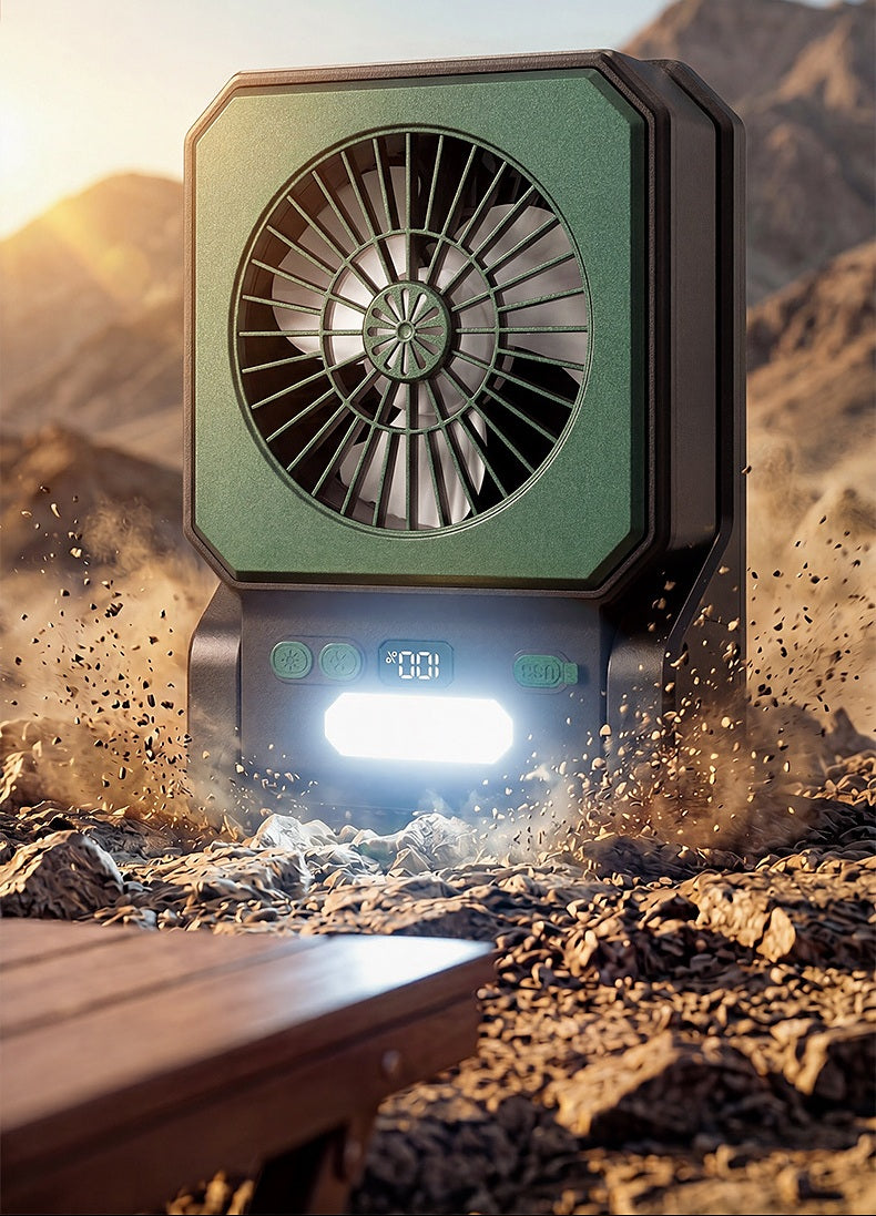 # Solar-Powered Camping Light Portable Fan