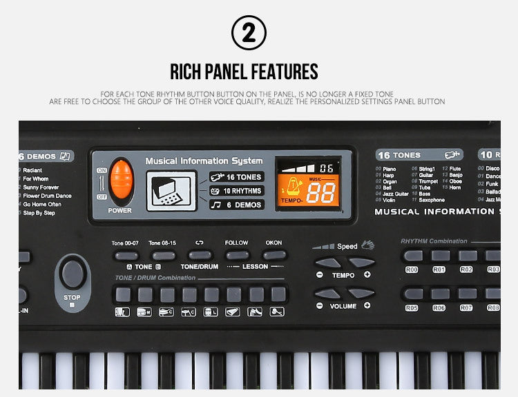 **Multifunctional 61-Key Children's Electronic Keyboard**
