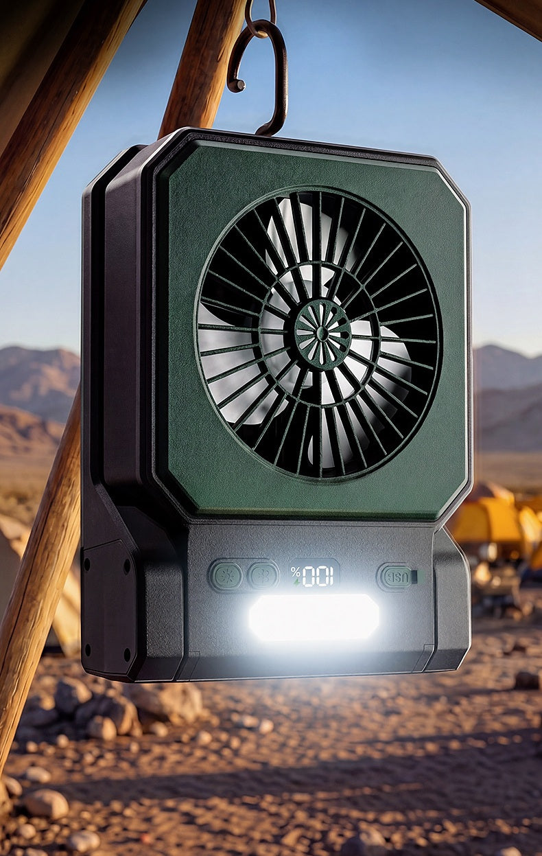 # Solar-Powered Camping Light Portable Fan