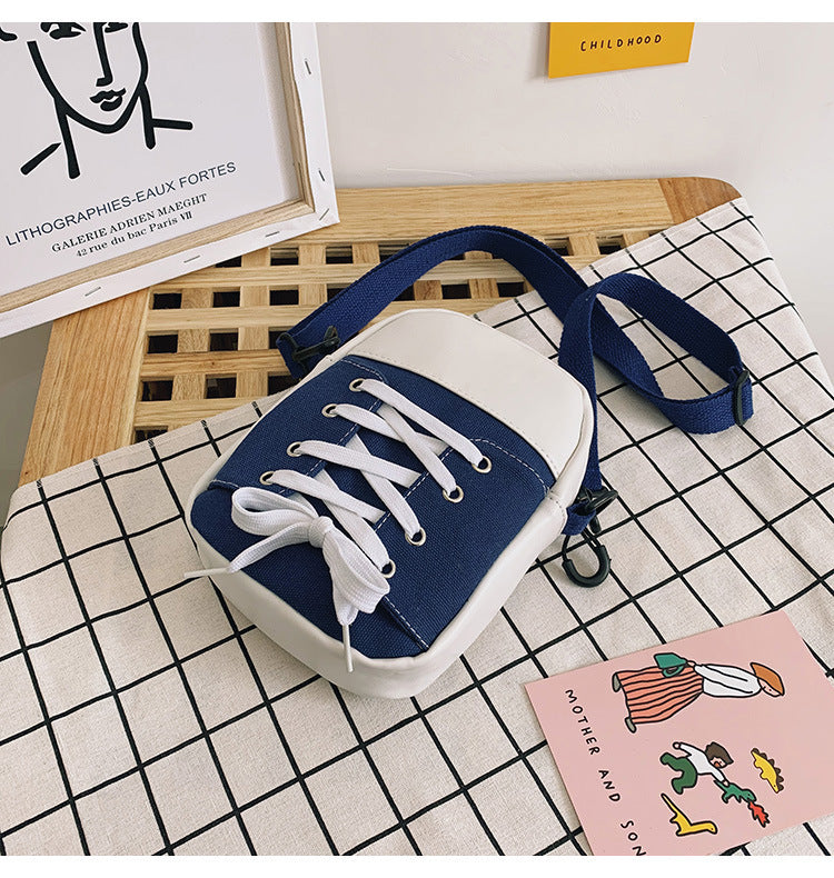 Patchwork Canvas Crossbody Bag for Women