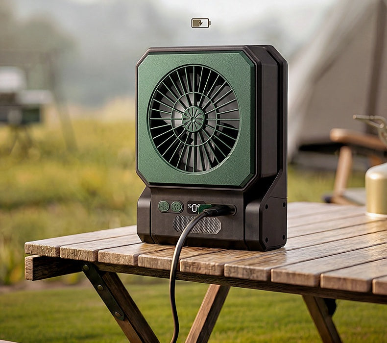 # Solar-Powered Camping Light Portable Fan