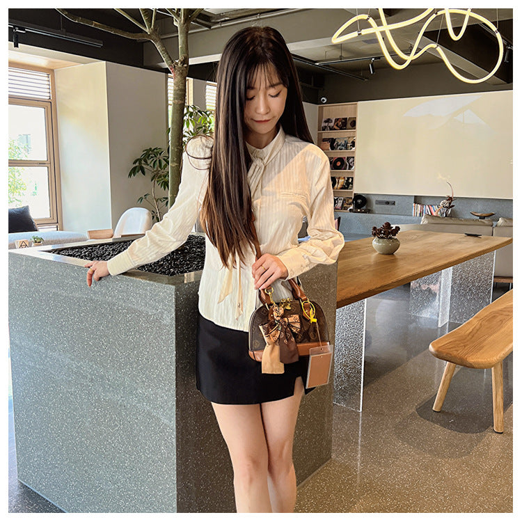 Monogram Letter Shell Bag