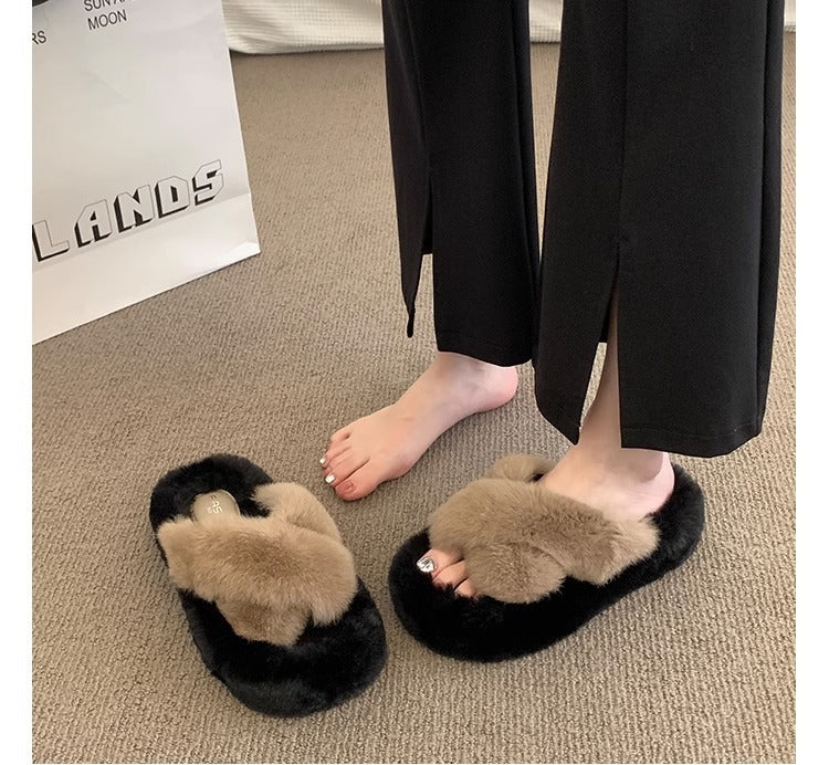 Women's Thick-Soled Furry Slippers