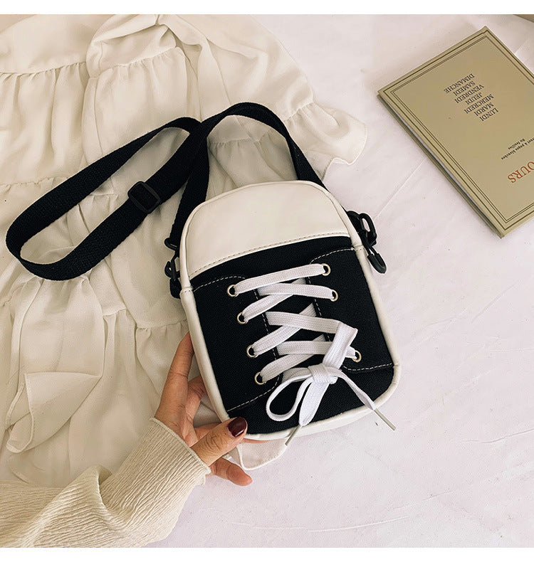 Patchwork Canvas Crossbody Bag for Women