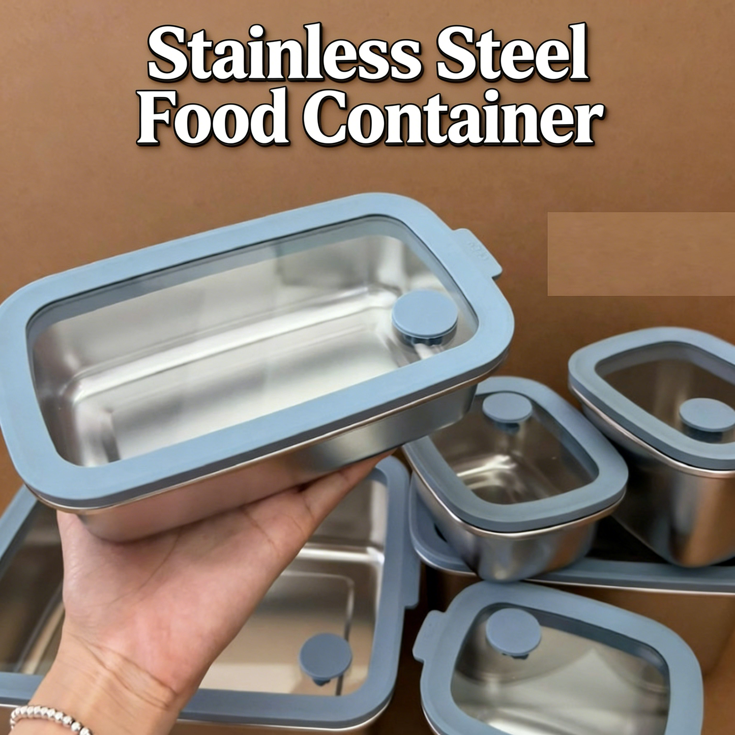 304 Stainless Steel Food Storage Containers
