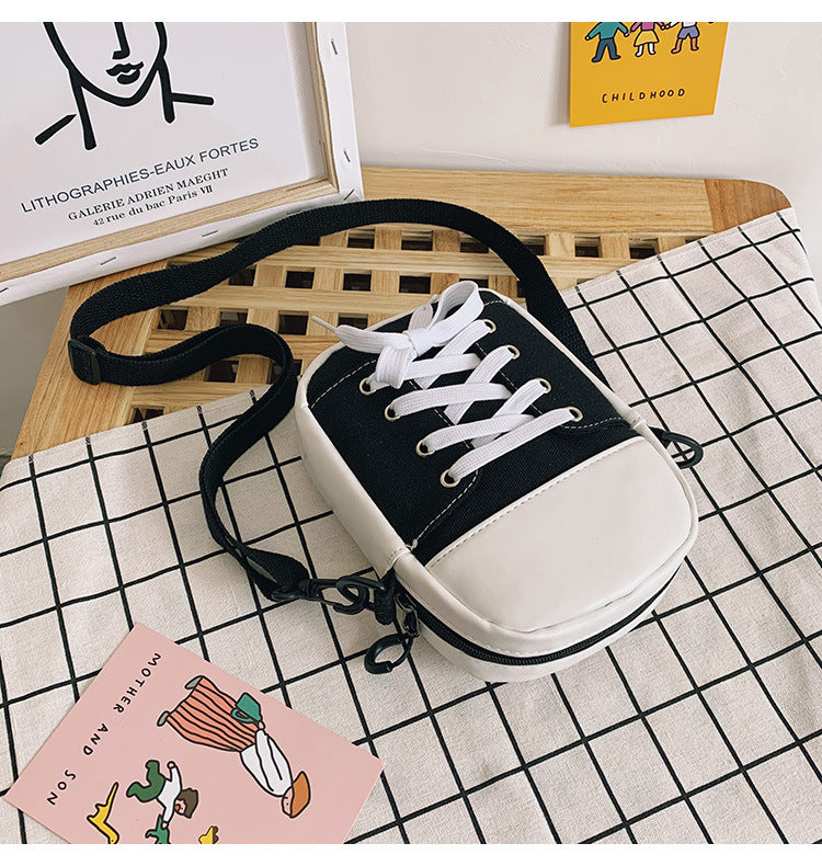 Patchwork Canvas Crossbody Bag for Women