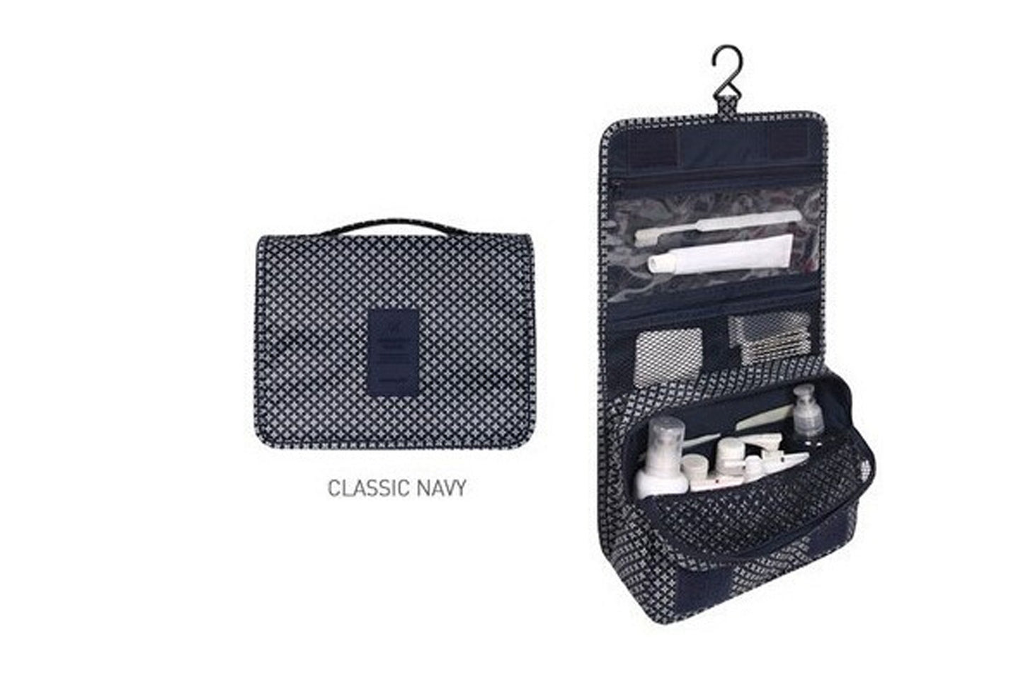 Hanging toiletry storage bag