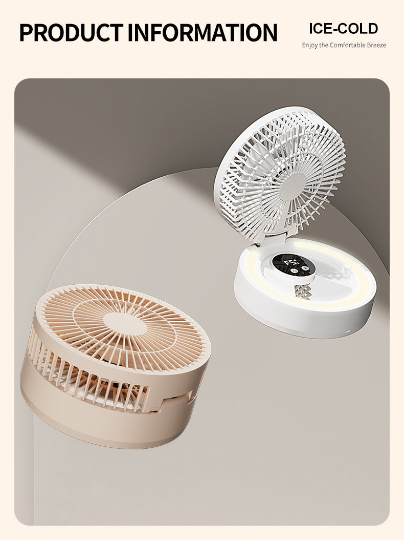 # Foldable Desktop Rechargeable Fan with Mirror