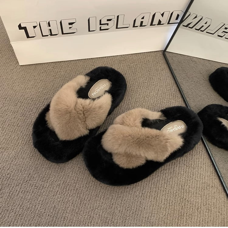 Women's Thick-Soled Furry Slippers